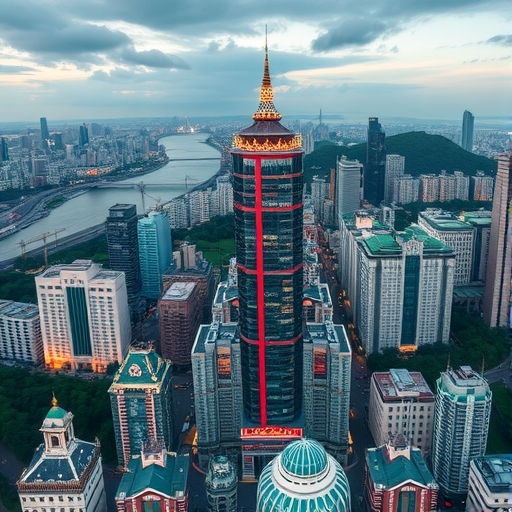 台北市的鳥瞰圖