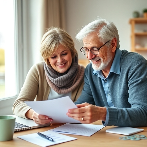 一對老年夫婦正在規劃財務