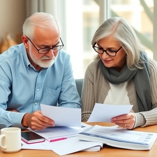一對老年夫婦正在規劃財務