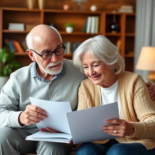 一對老年夫婦正在規劃財務
