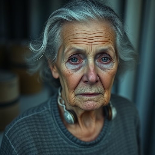 一位老人家看起來很擔心