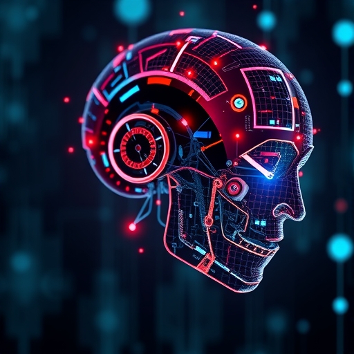 未來科技感十足的人工智慧圖像