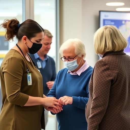 銀行職員耐心解釋交易細節給老年客戶