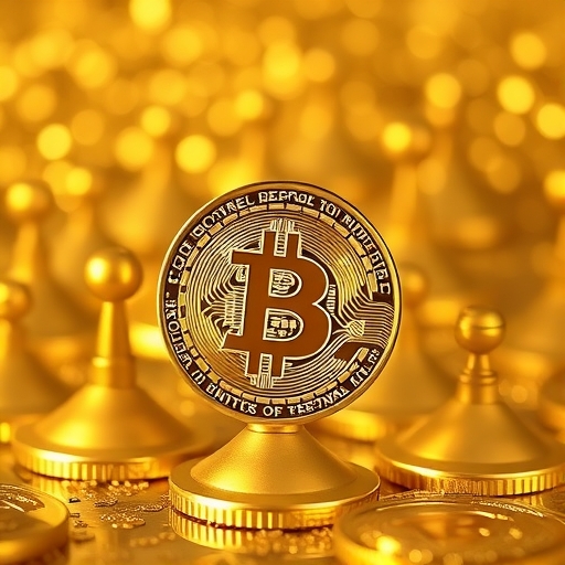 比特幣在金色天平前