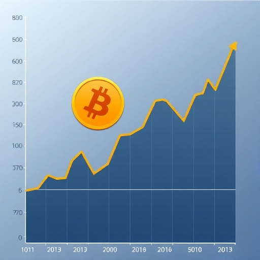 比特幣價格急劇上升圖表