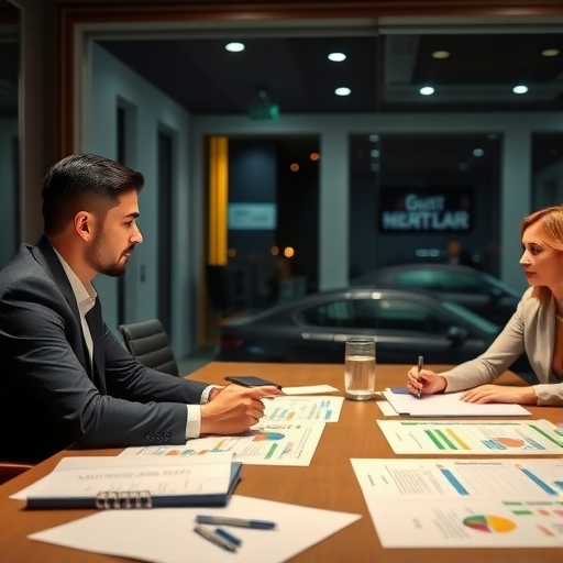 商務會議中展示圖表