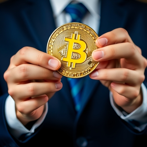 一位男子正在街頭交易股票