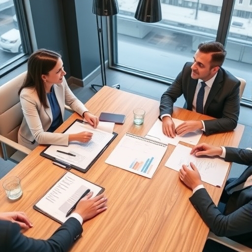 一位男子正在街頭交易股票