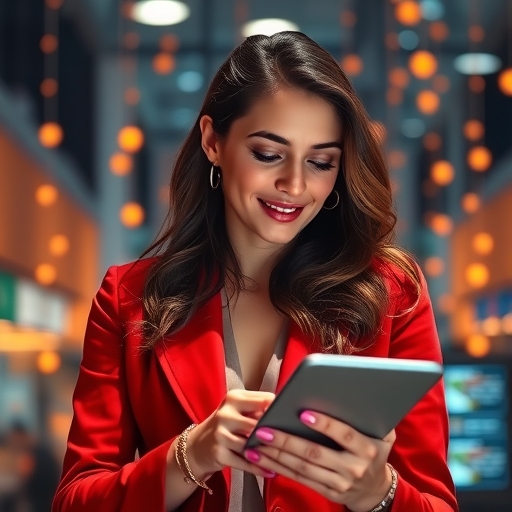 一位商業女性在科技創新領域