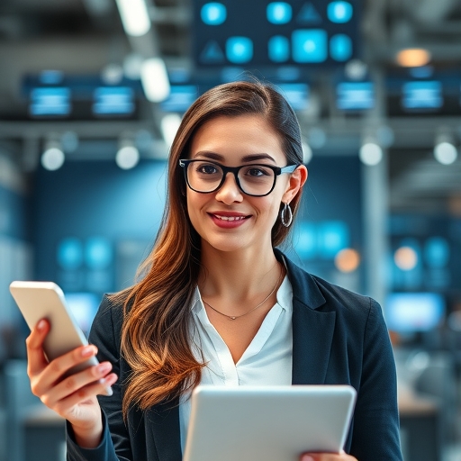 一位商業女性在科技創新領域