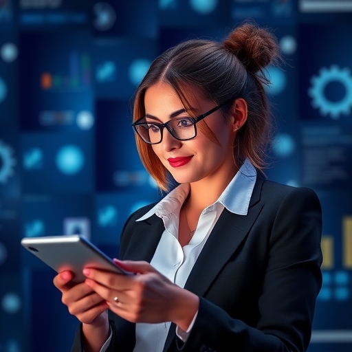 一位商業女性在科技創新領域