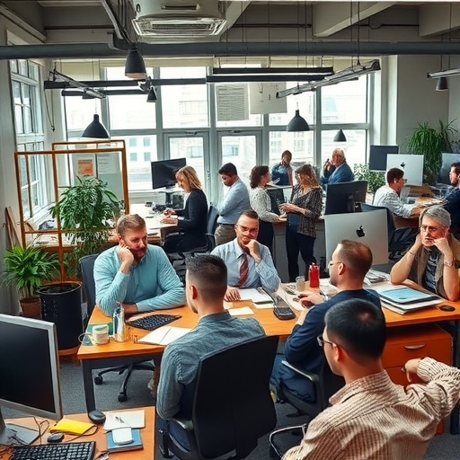 一個混亂的辦公環境