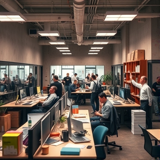 一個混亂的辦公環境