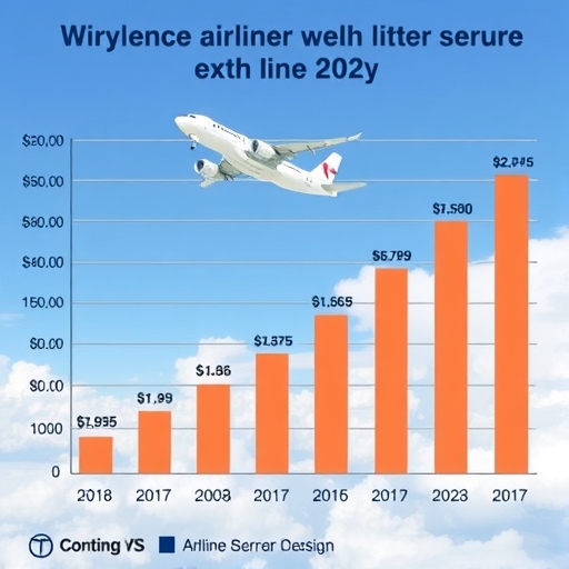 一張航空公司利潤圖表