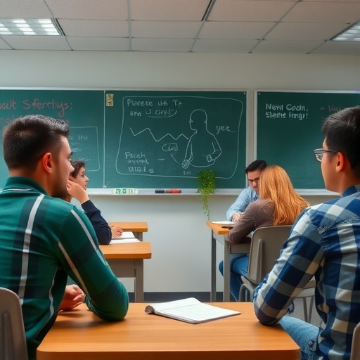 一群學生在教室中感到困惑