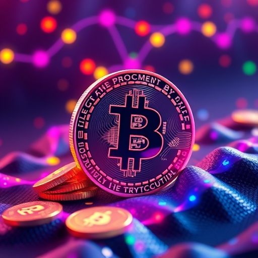 彩色的加密貨幣圖形