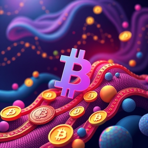 彩色的加密貨幣圖形