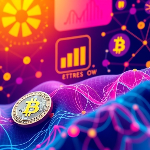 彩色的加密貨幣圖形