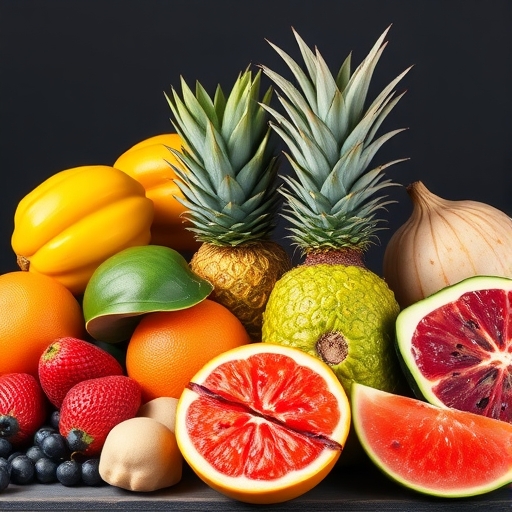 一籃豐富多彩的異國水果