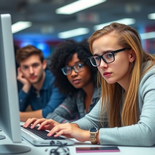 電腦科學學生看起來擔憂