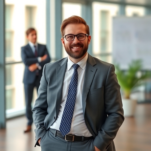 一位自信的求職者在面試中