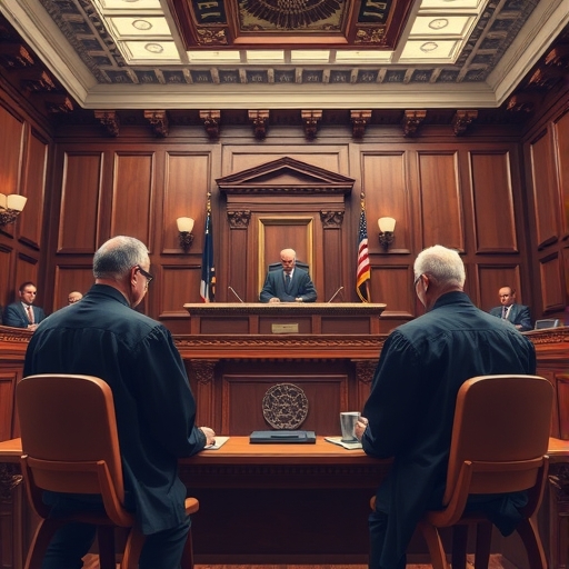 法庭審判，法官正在討論案件