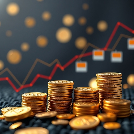 展示加密貨幣投資趨勢的圖表