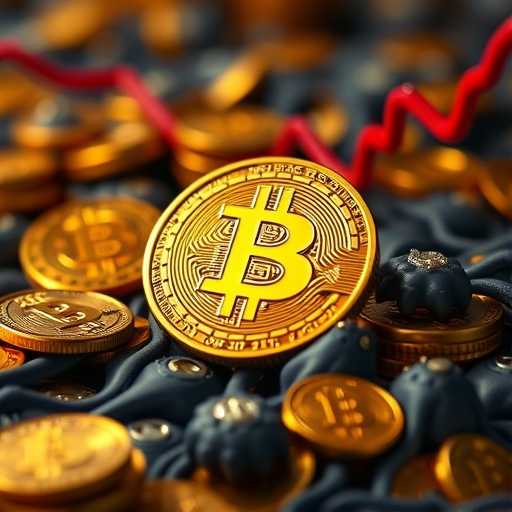 加密貨幣市場劇烈變動的圖像