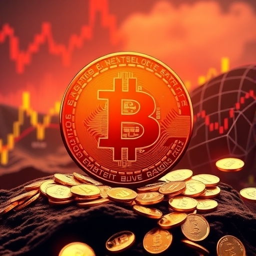 加密貨幣市場劇烈變動的圖像