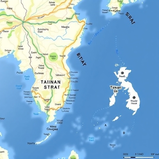 台灣海峽詳細地圖