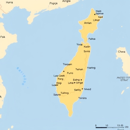 台灣海峽詳細地圖