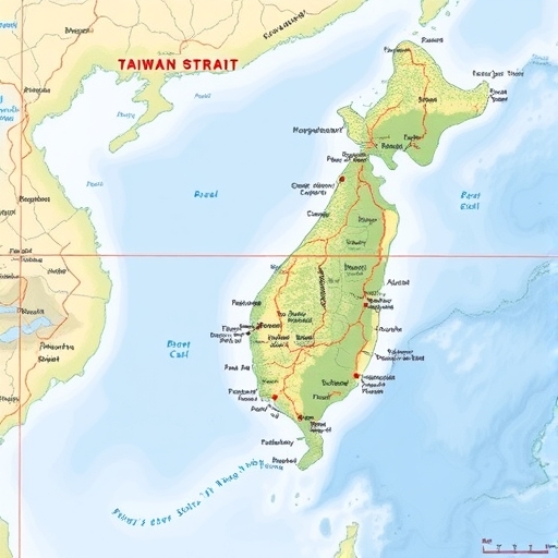 台灣海峽詳細地圖