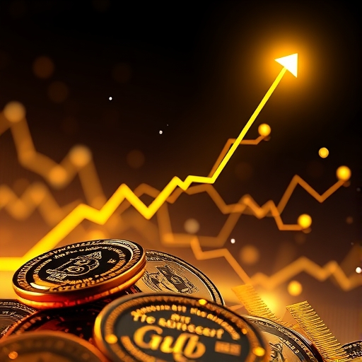 數位黃金上升趨勢圖