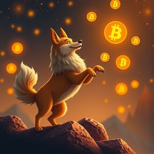 狗狗幣價格上漲的示意圖