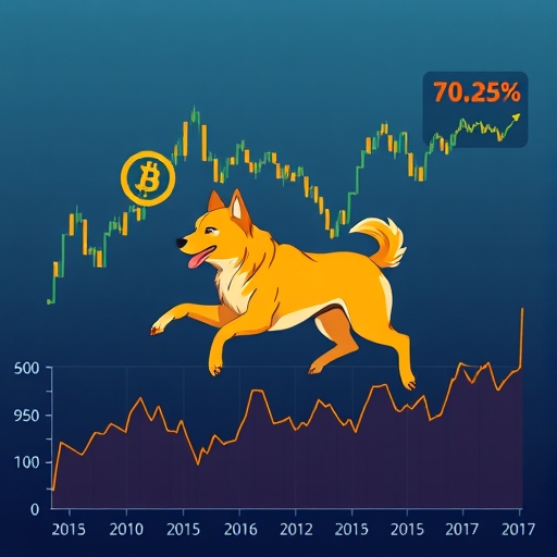 狗狗幣價格波動示意圖