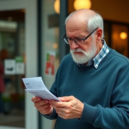 一位男子正在查看訂閱服務