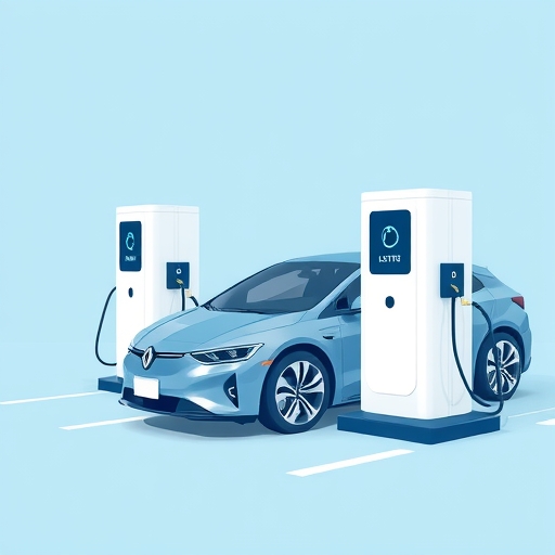 電動車快速充電站的外觀