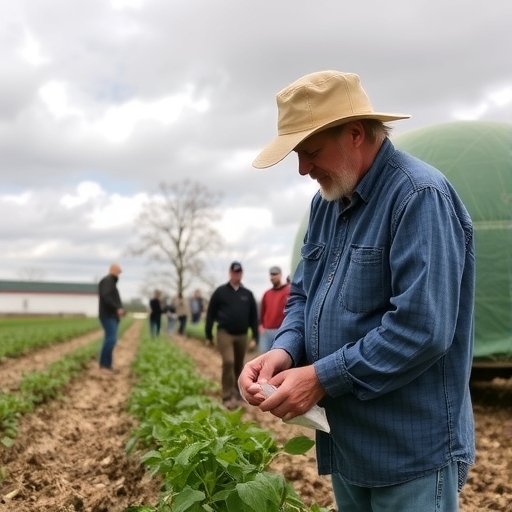 農民在災後互相幫助