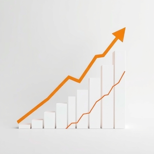 一張顯示上升趨勢的金融圖表