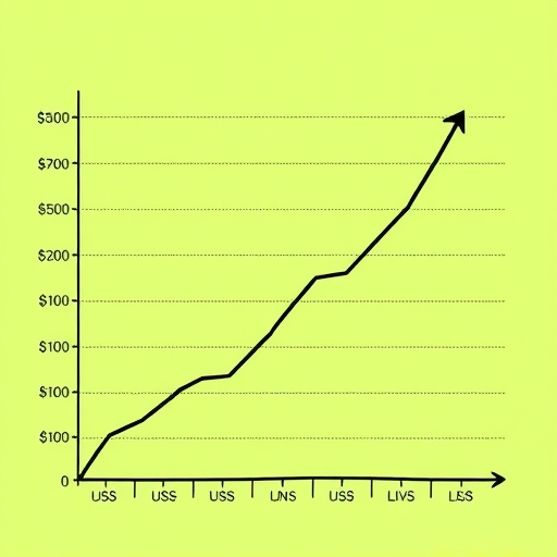 財務成長圖表顯示市場波動