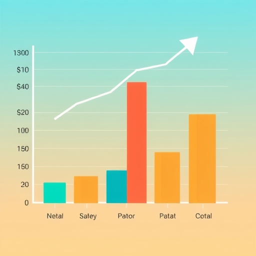 財務成長圖表顯示持續上升趨勢