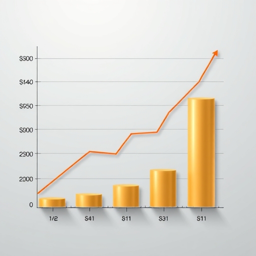 財務成長圖表顯示全球經濟影響