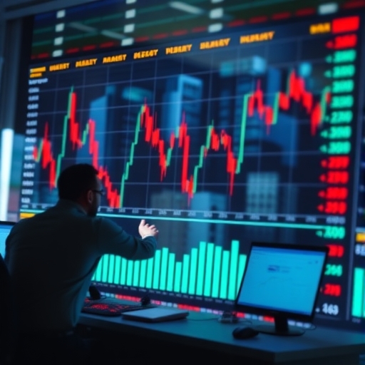 一位男子正在街頭交易股票