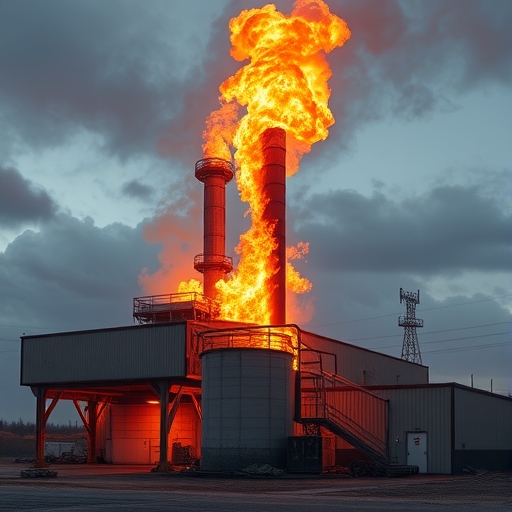 電池工廠火災場景