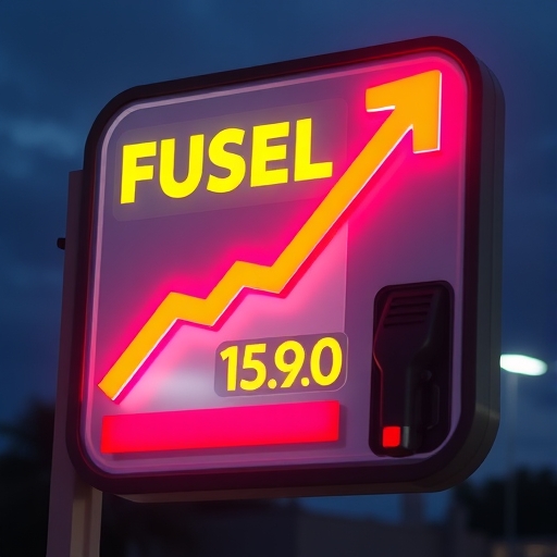 燃料價格上漲標示