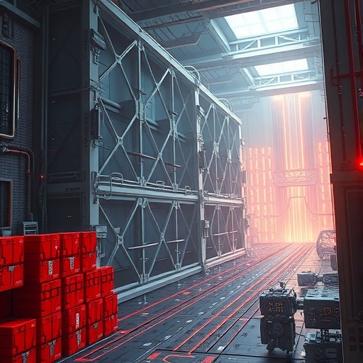 一座未來派的AI晶片工廠內部景象