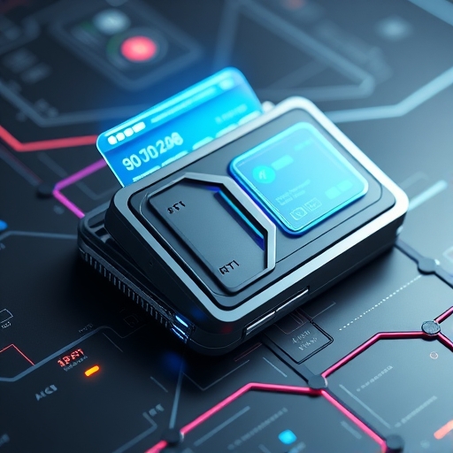 一個未來感的數位錢包介面