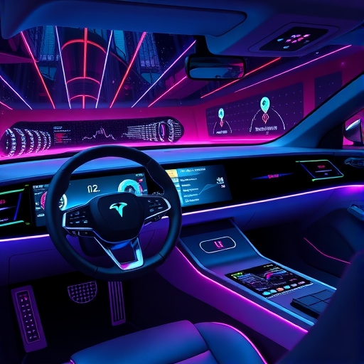 未來感電動車儀表板