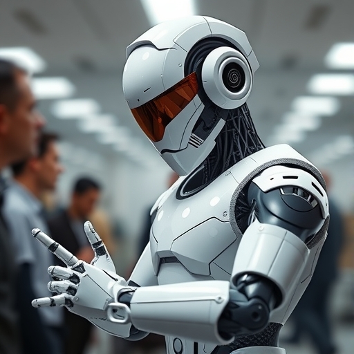 未來感十足的機器人協助人類