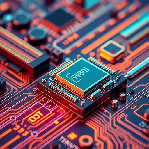 現代化半導體製造廠內景